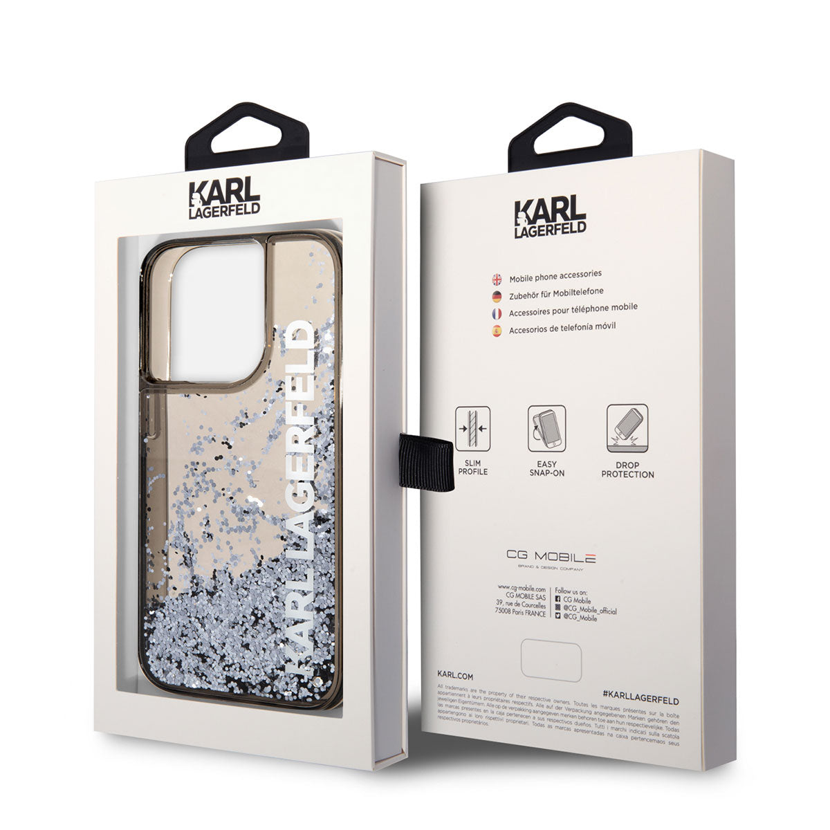 Karl Lagerfeld iPhone 14 Pro Max Kılıf Sıvılı Simli Elong Dizayn Telefon Kılıfı - 7 Karl Lagerfeld iPhone 14 Pro Max Kılıf Sıvılı Simli Elong Dizayn Telefon Kılıfı - 7